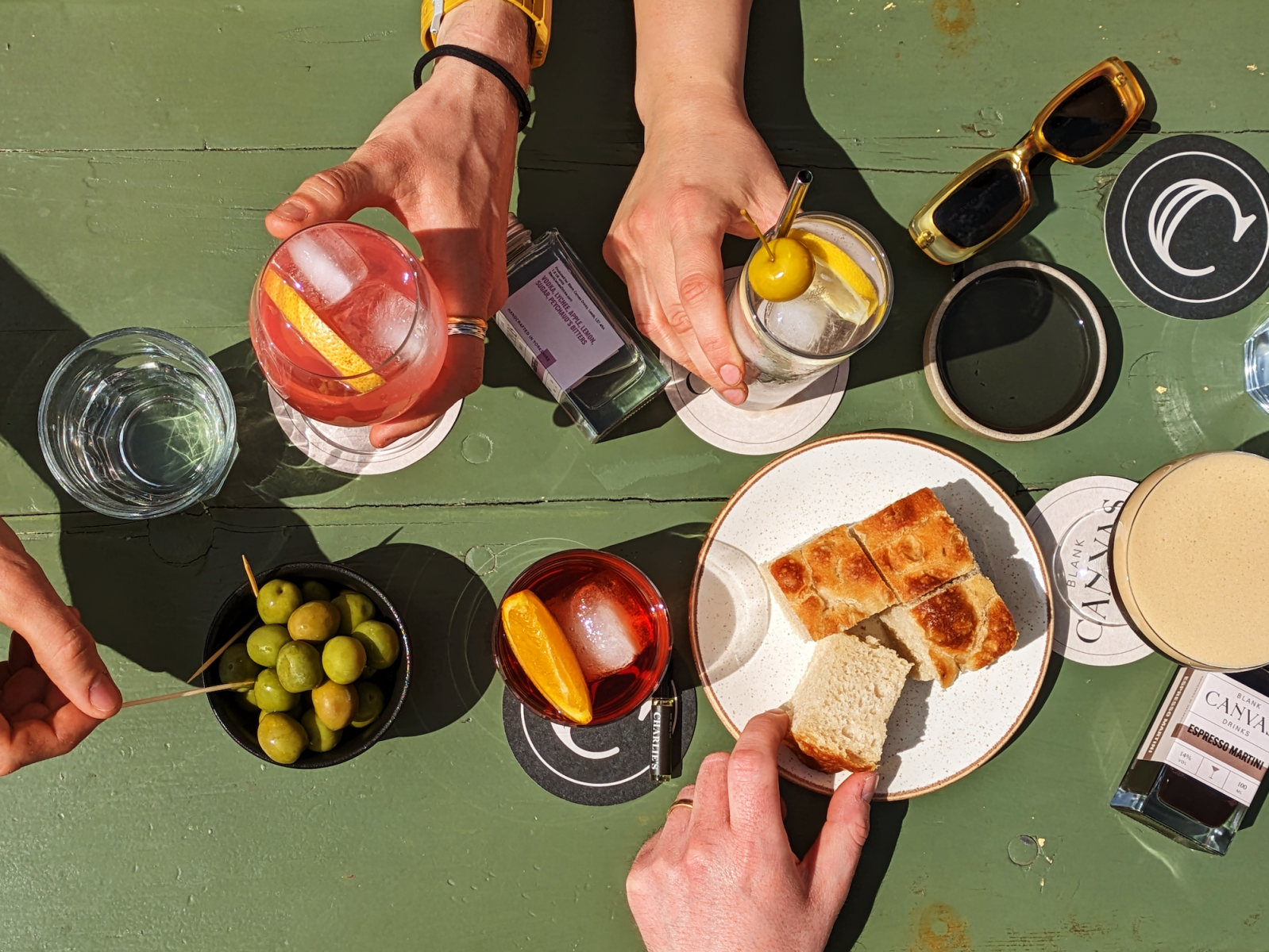 table shot aerial web