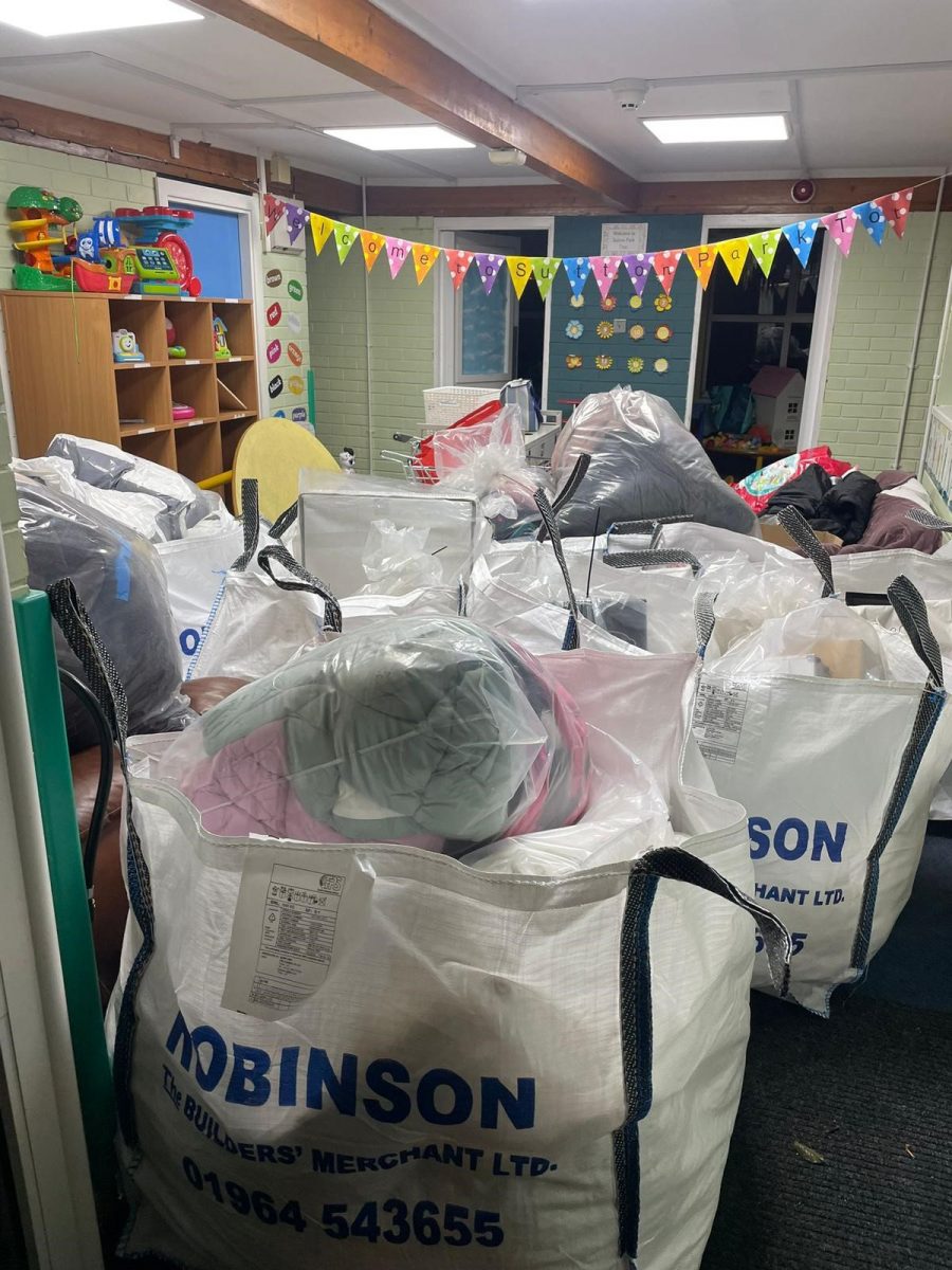 Presents arrived at Yorkshire school